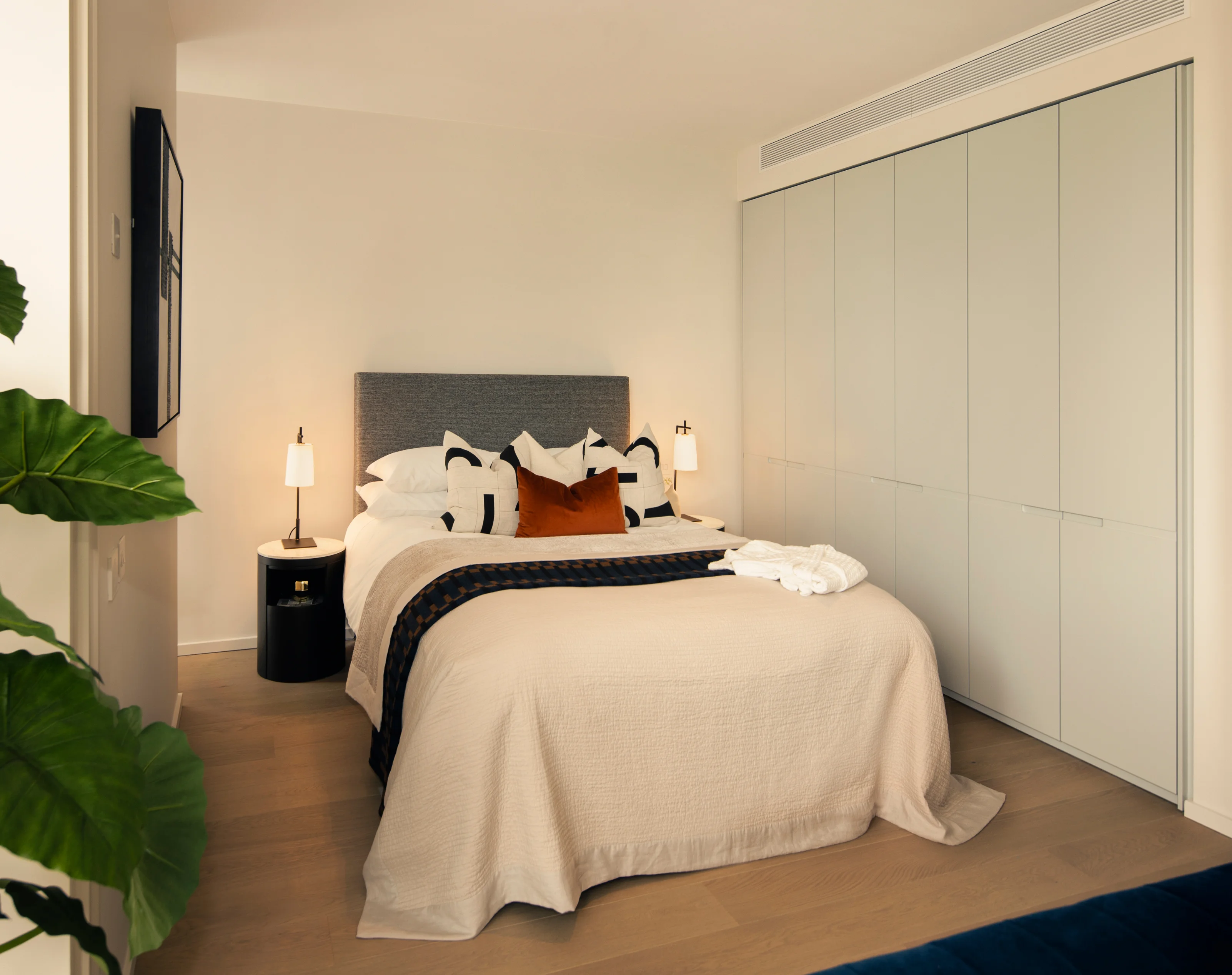 comfortable bed in studio apartment in newfoundland