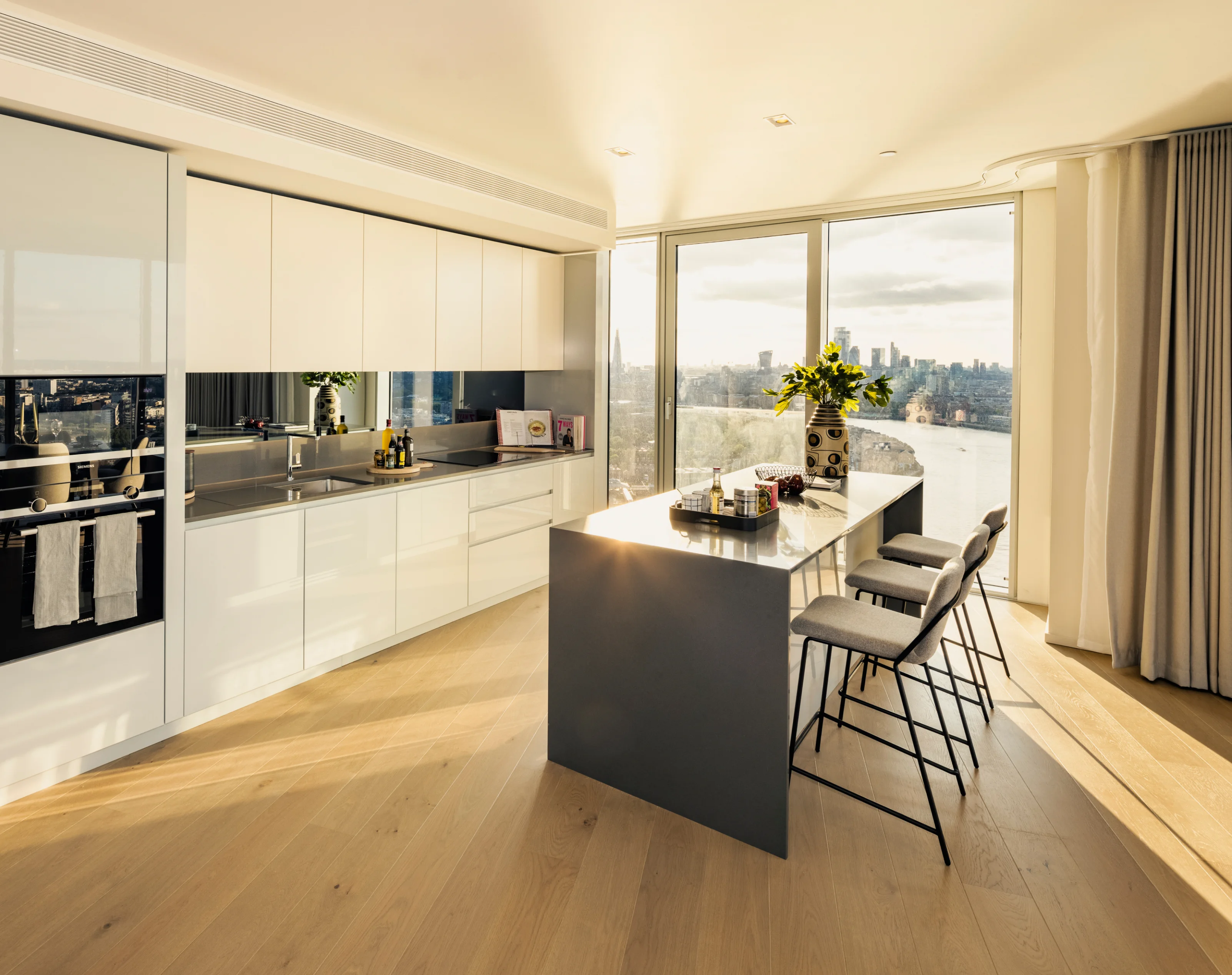 dining area and kitchen in three bedroom apartment in newfoundland