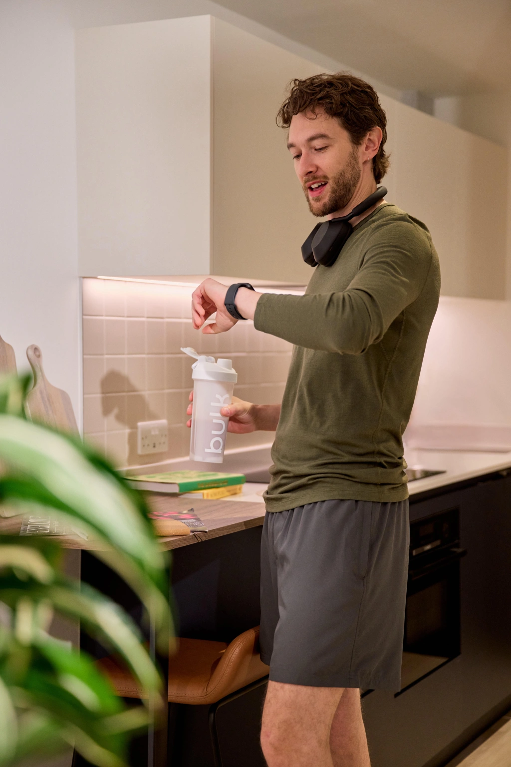 A man in gym gear